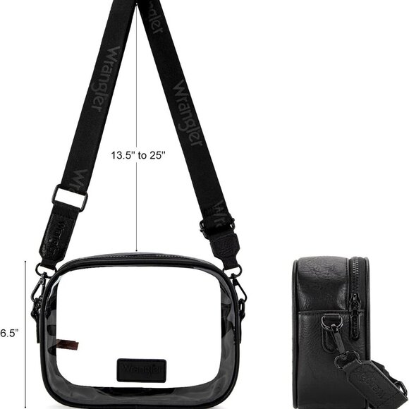 Trendy Transparent Crossbody Purse for Stadium Events - Adjustable & Stylish - Picture 4 of 7